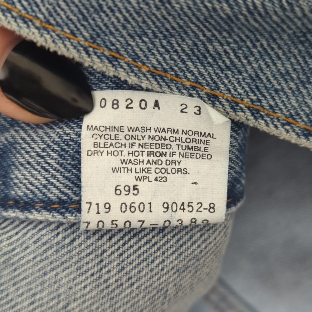 Levi's 2001 Vintage Deadstock USA American Flag Graphic Relaxed Trucker Jacket L - Picture 7 of 16